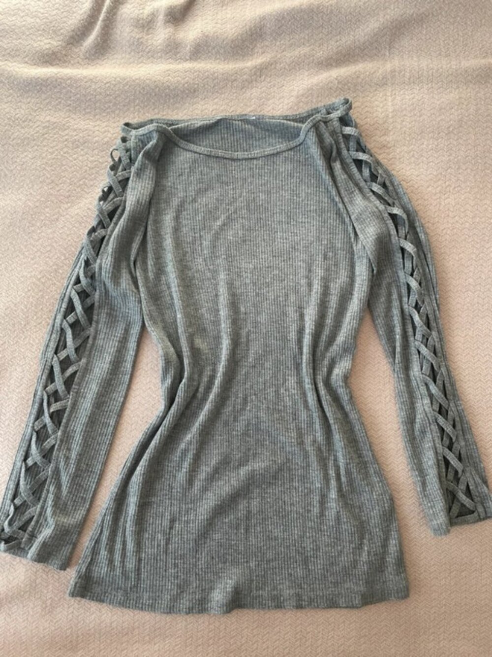 Aéropostale Aéropostale Grey Ribbed Knit 34 Sweater Brown Size M